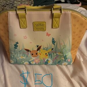 Loungefly Pokémon Pastel Pink and Yellow Tote